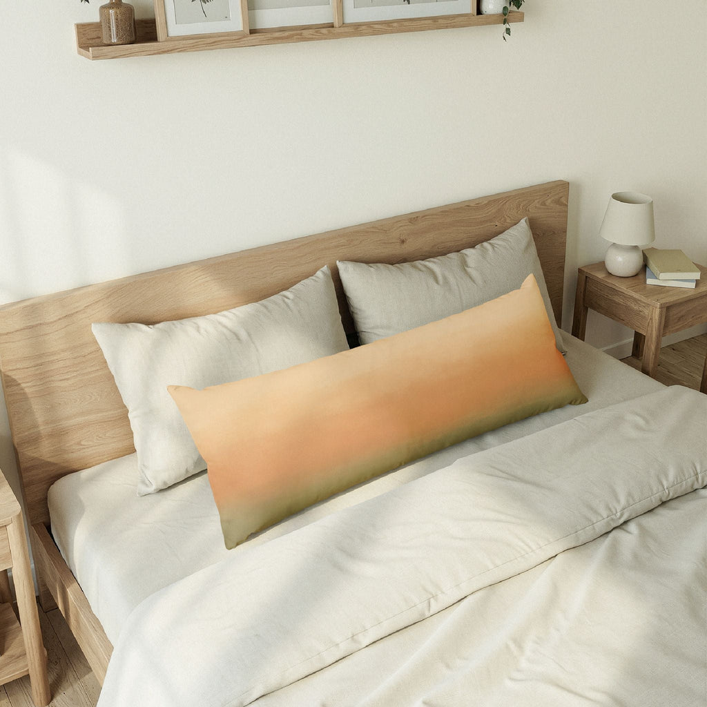 Soft Color Block Gradient Body Pillow – Modern Ombre Long Pillow for Bed & Couch