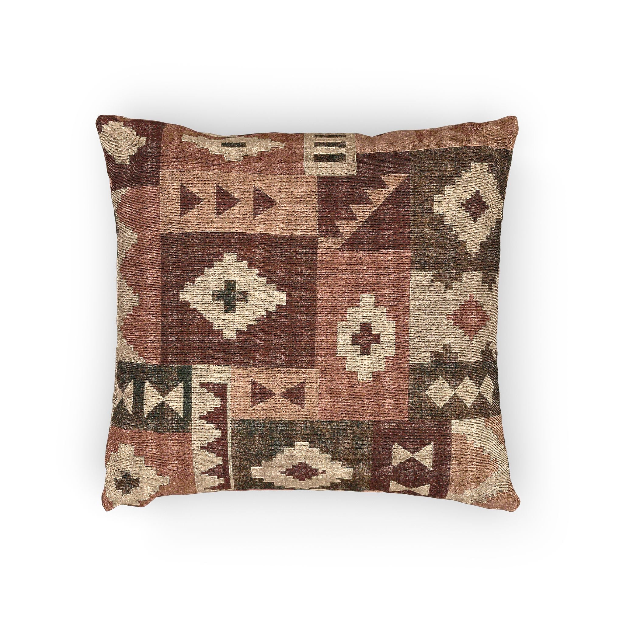Blocky Color Field Patchwork Woven Pillow