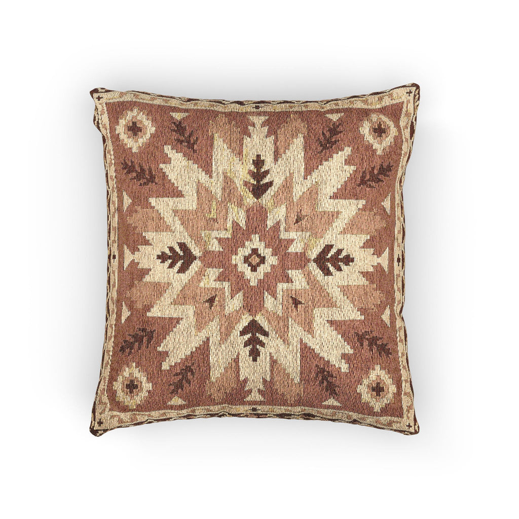 Sunburst Medallion Woven Throw Pillow