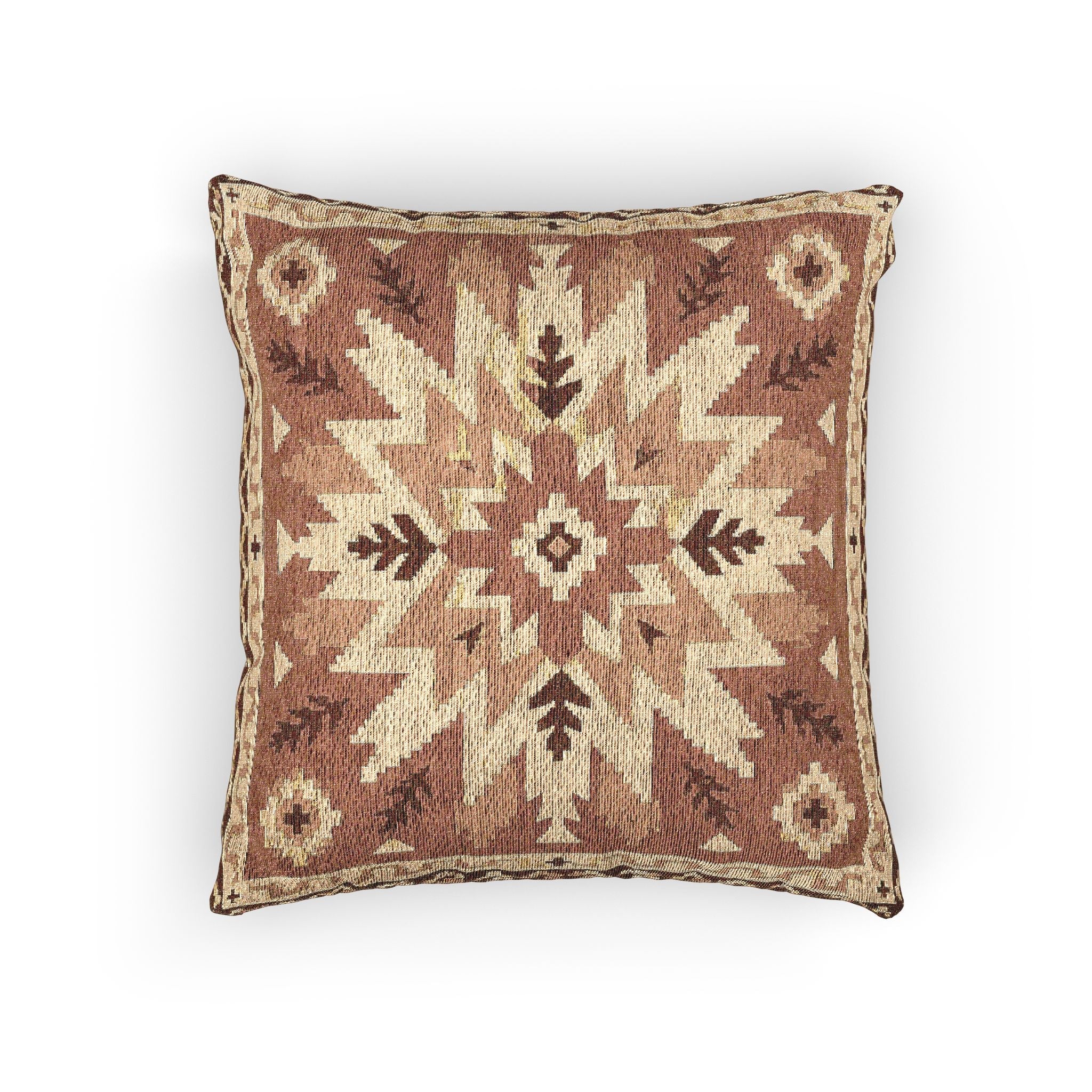 Sunburst Medallion Woven Throw Pillow