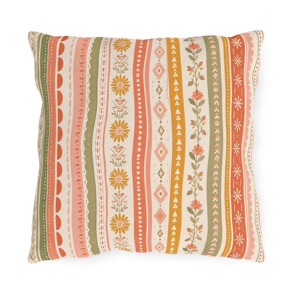 Bold Vertical Stripe Outdoor Throw Pillow – Modern Coastal Accent Cushion