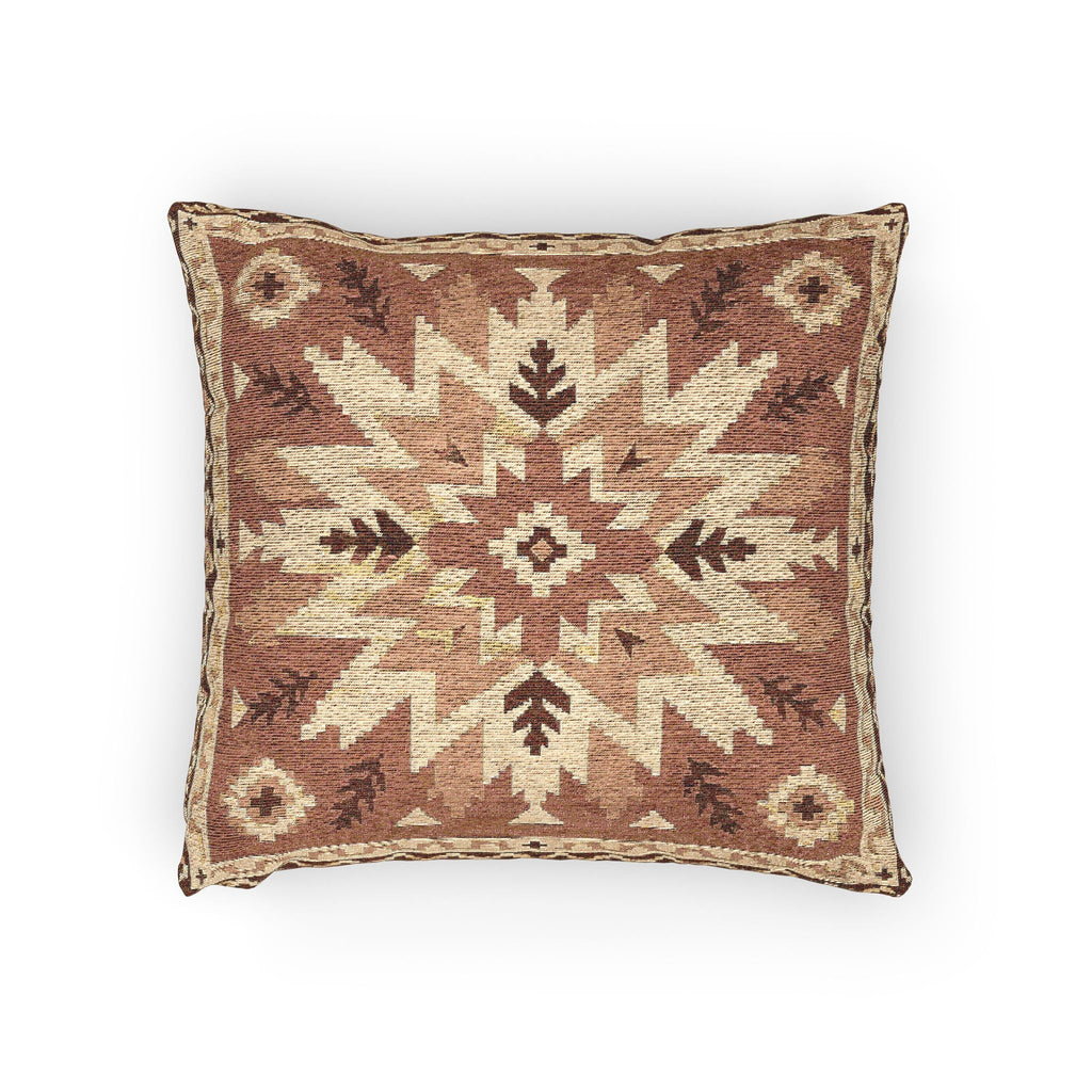 Sunburst Medallion Woven Throw Pillow