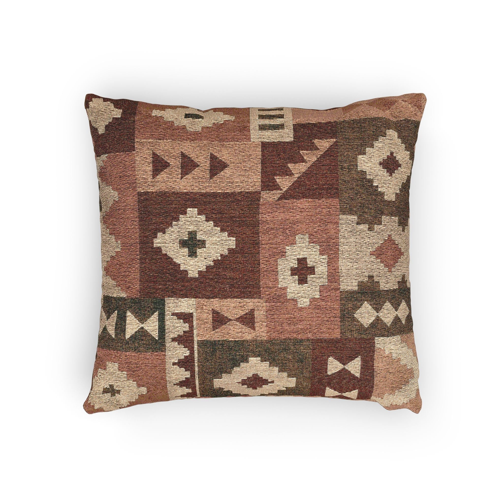 Blocky Color Field Patchwork Woven Pillow