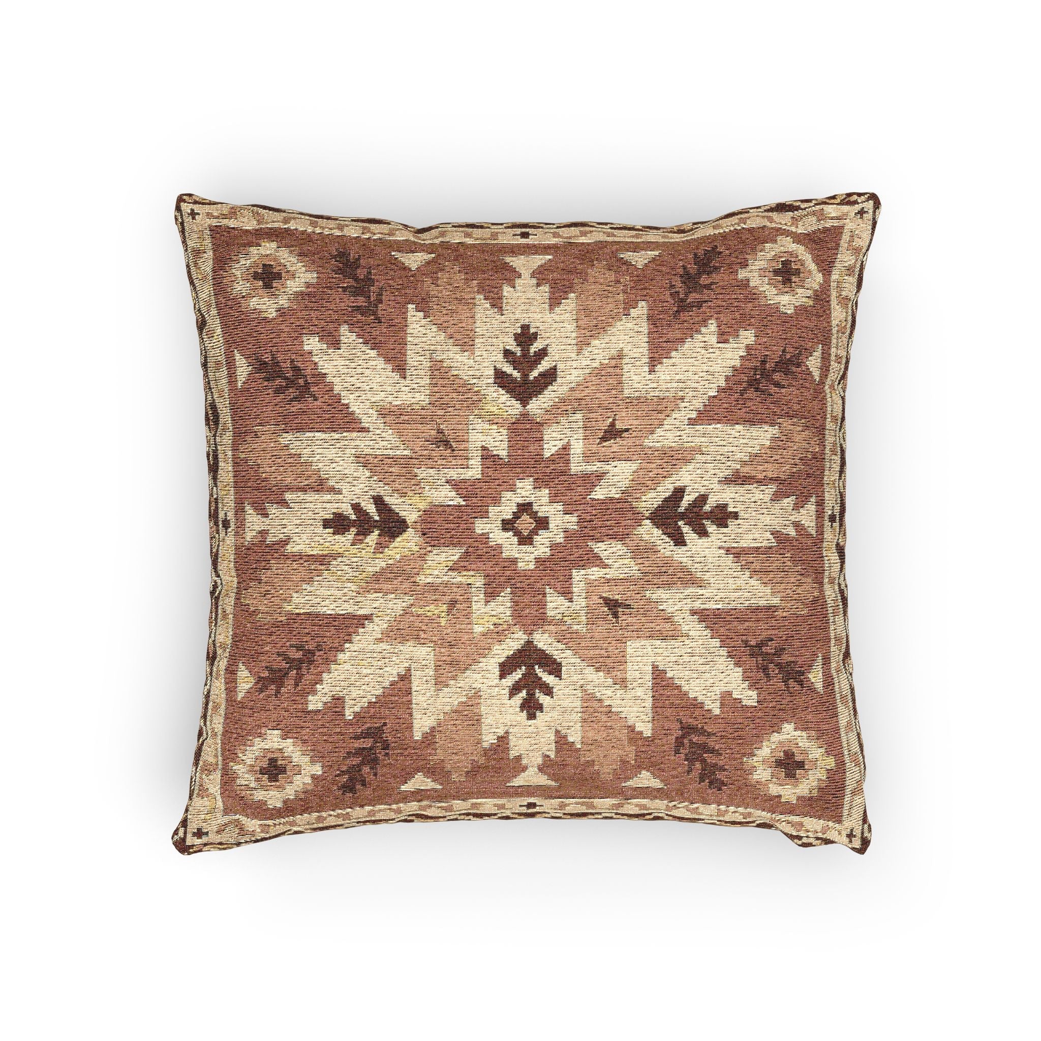 Sunburst Medallion Woven Throw Pillow
