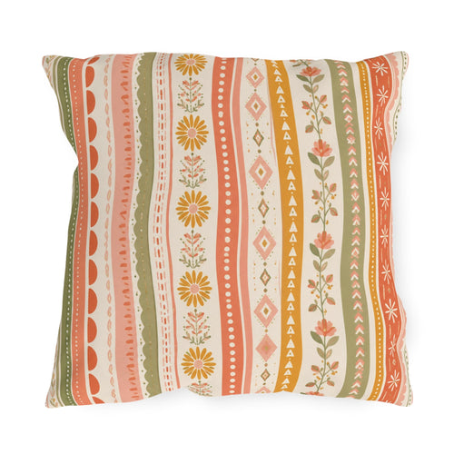 Bold Vertical Stripe Outdoor Throw Pillow – Modern Coastal Accent Cushion