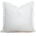 Fringe linen pillow cover in neutral tones, 20 x 20 inches – view 2