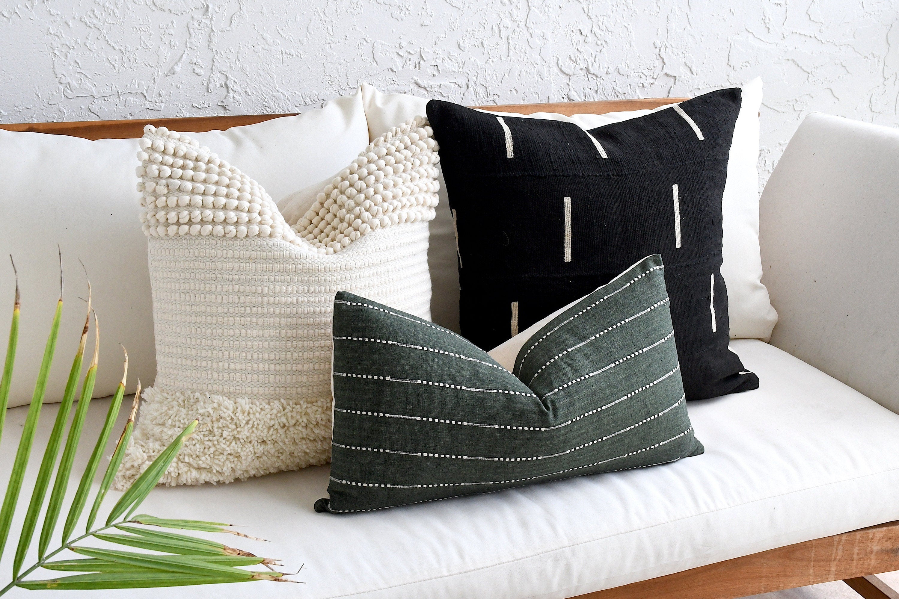 Tufted Throw Pillow, Decorative Cotton Cream Textured-handmade-handwoven, Tuft Pillow Cushion Cover, Boho Cover, Beige Pillow Case