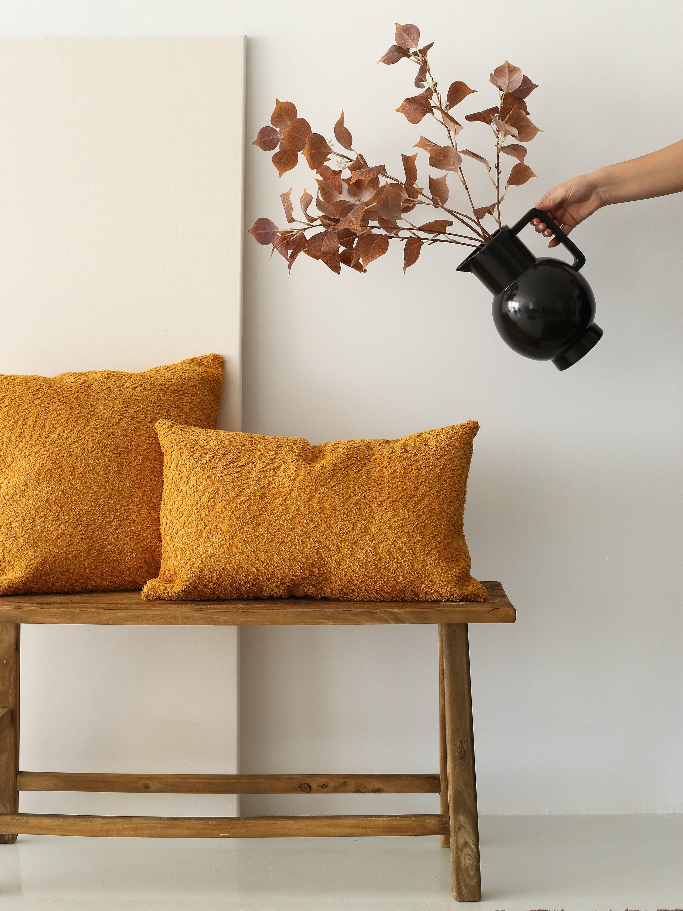Textured Boucle Pillow Cover – 4 Colors, 18 × 18 Inches