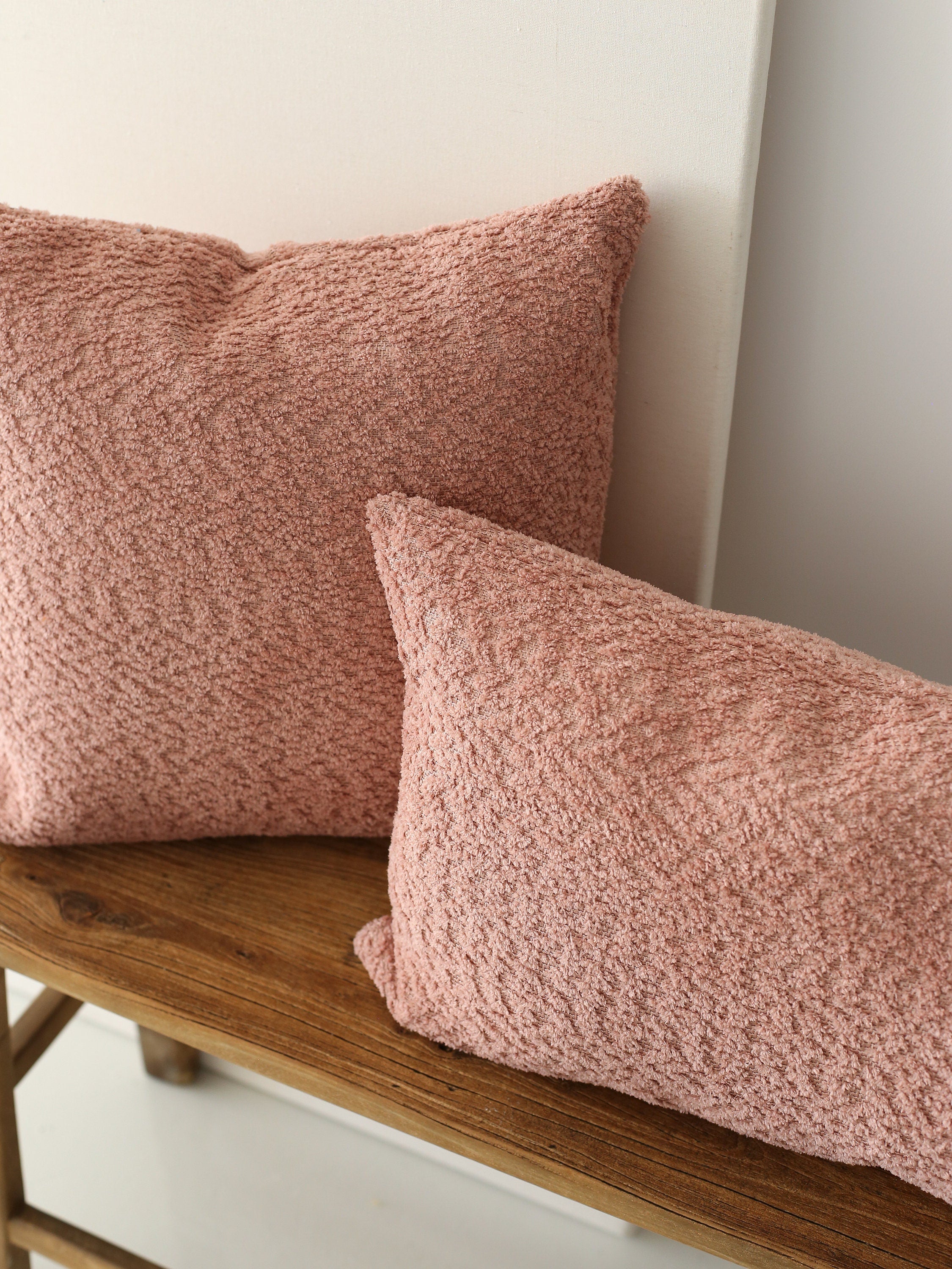 Textured Boucle Pillow Cover – 4 Colors, 18 × 18 Inches