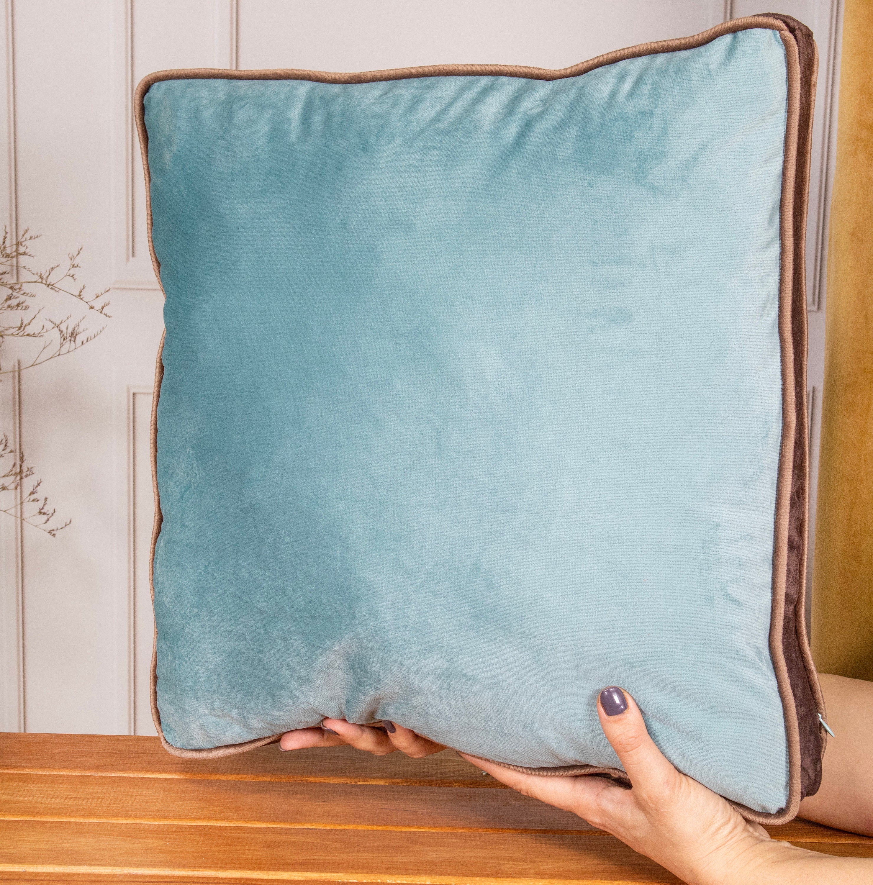 Velvet Pillow Cover: Double Piping, Luxe Home Decor