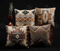 4 Set Of Indian Hand Woven Wool Jute Cushion Cover 18x18 Inch Jute Pillows Ethnic Vintage Throw Pillow Cases Decorative Sham, Sofa Decor Set