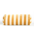 Handmade Striped Velvet Bolster Pillow – Two-tone Cylinder Cushion