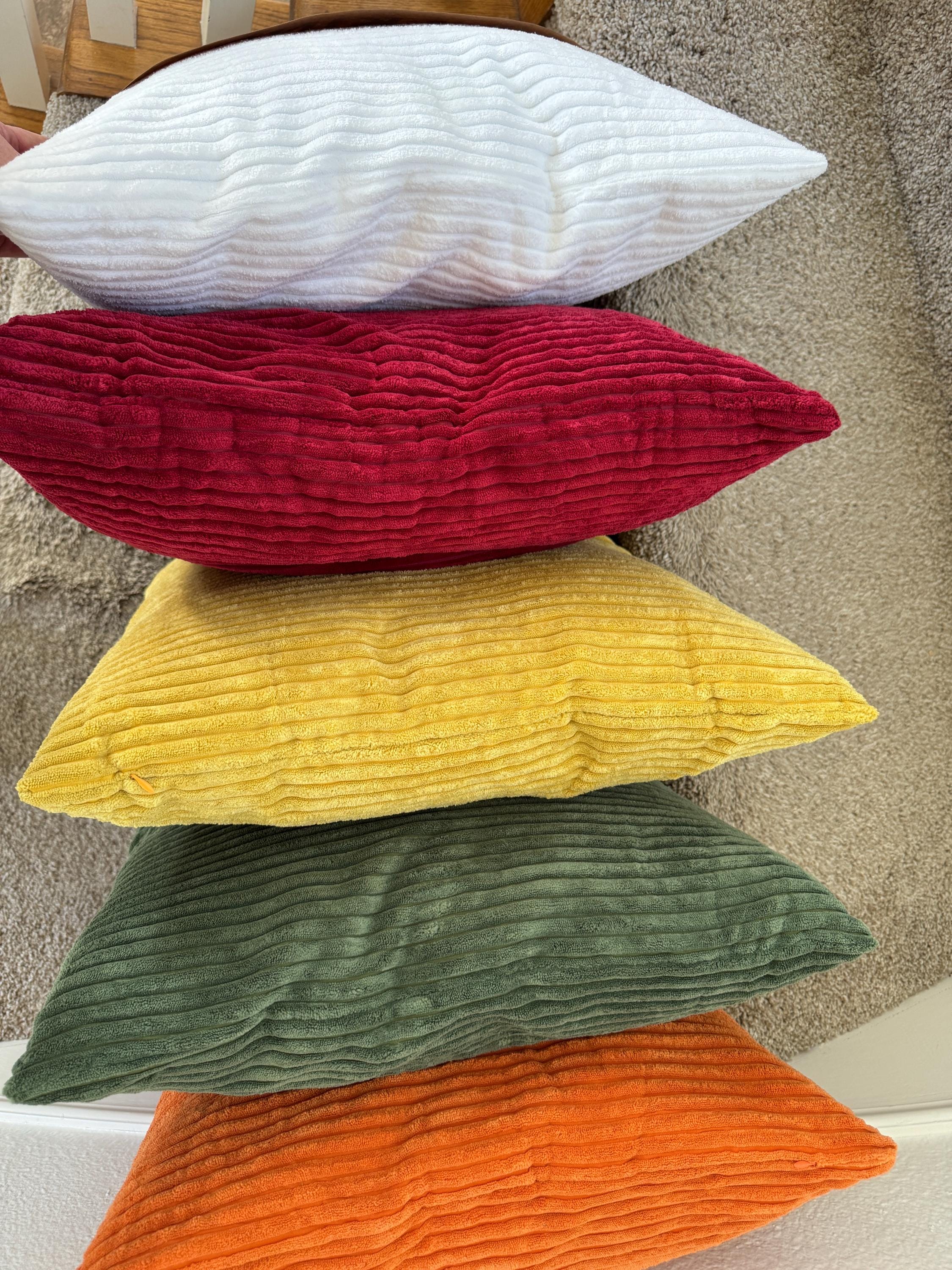 Super Soft Corduroy Pillows With Pillow Inserts!!