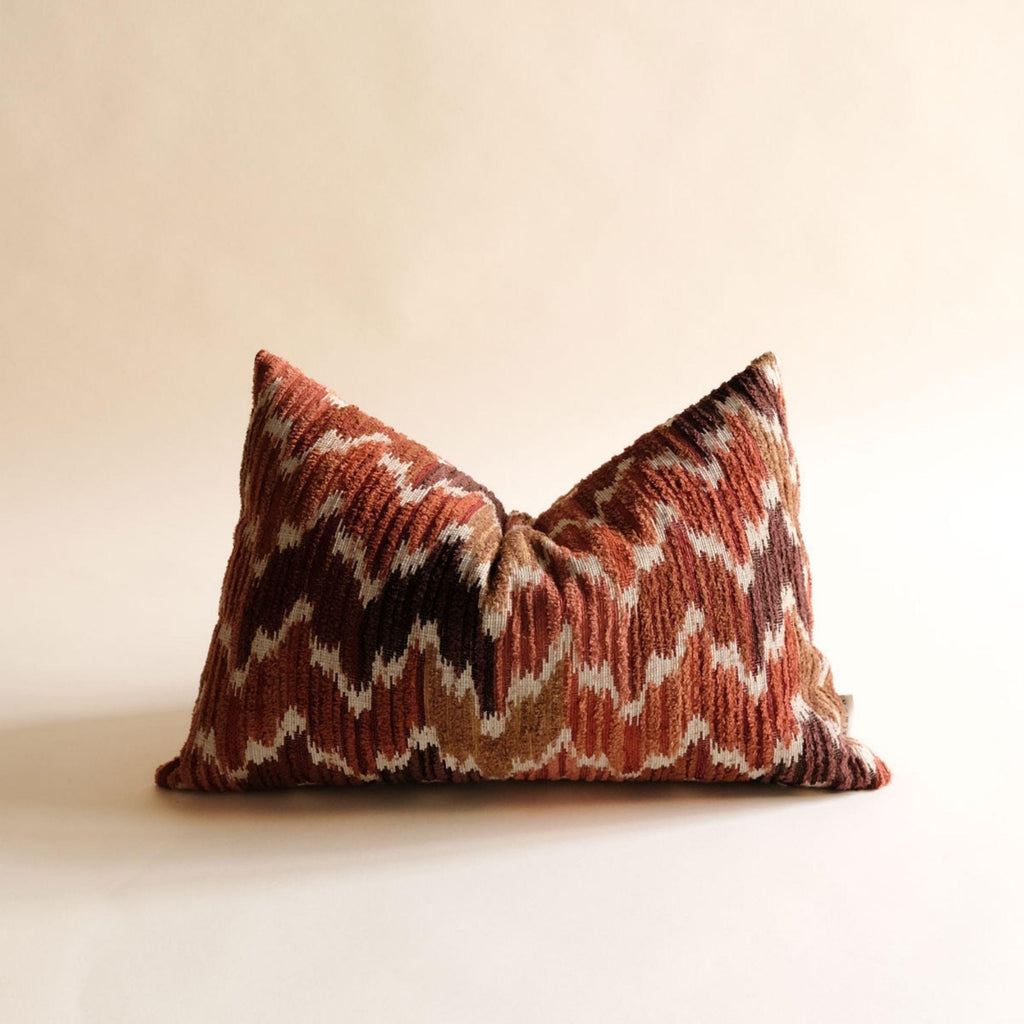 Handmade Ikat Pillow Cover – Cotton Linen Textured Fabric