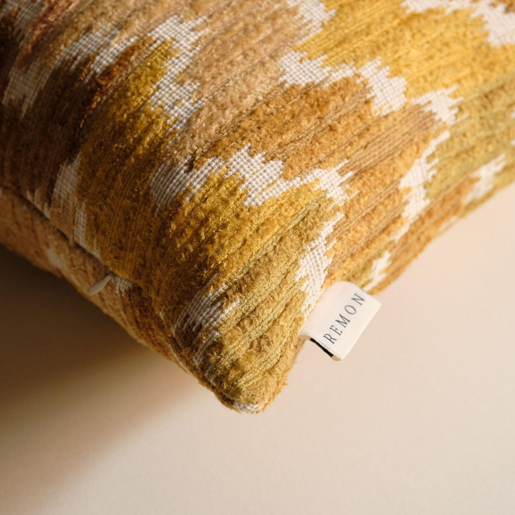 Handmade Ikat Pillow Cover – Cotton Linen Textured Fabric