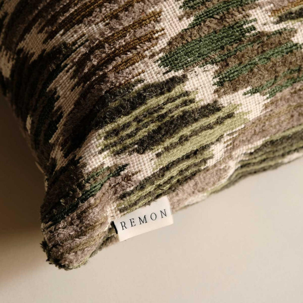 Handmade Ikat Pillow Cover – Cotton Linen Textured Fabric