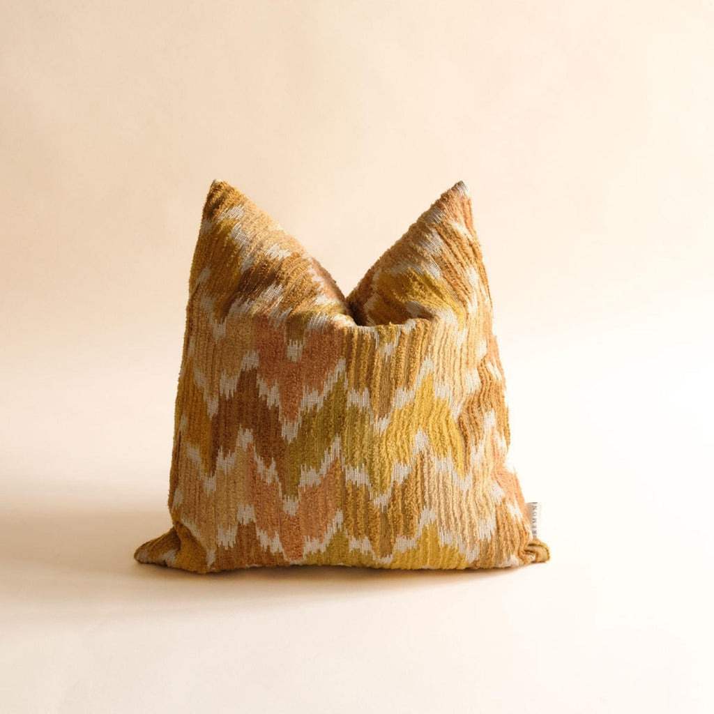 Handmade Ikat Pillow Cover – Cotton Linen Textured Fabric