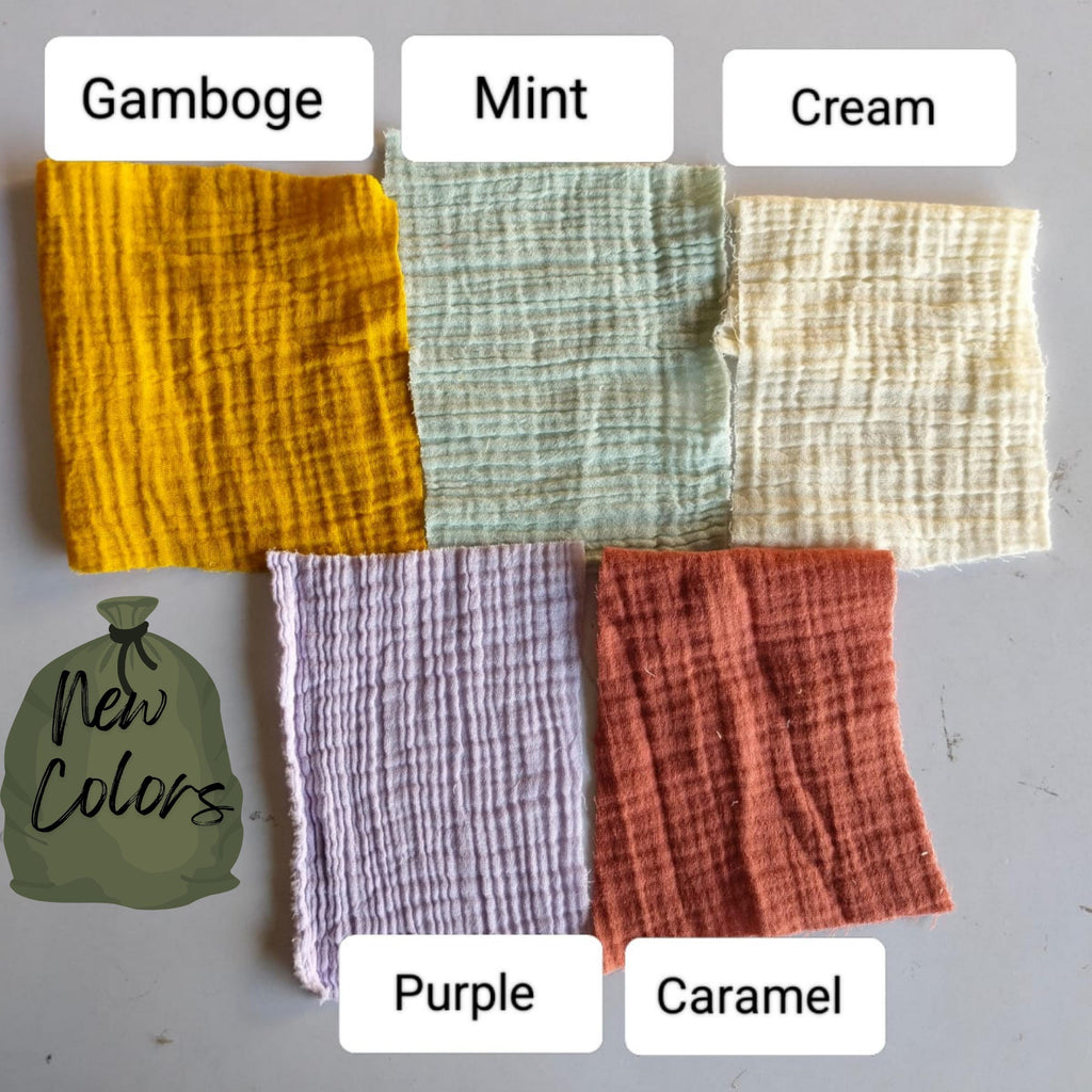 2 Pcs Organic 2-ply Muslin Pillow Covers - Square - Rectangle - Lumbar Pillowcases - 100% Cotton - Soft, Breathable Cooling Pillow Cases